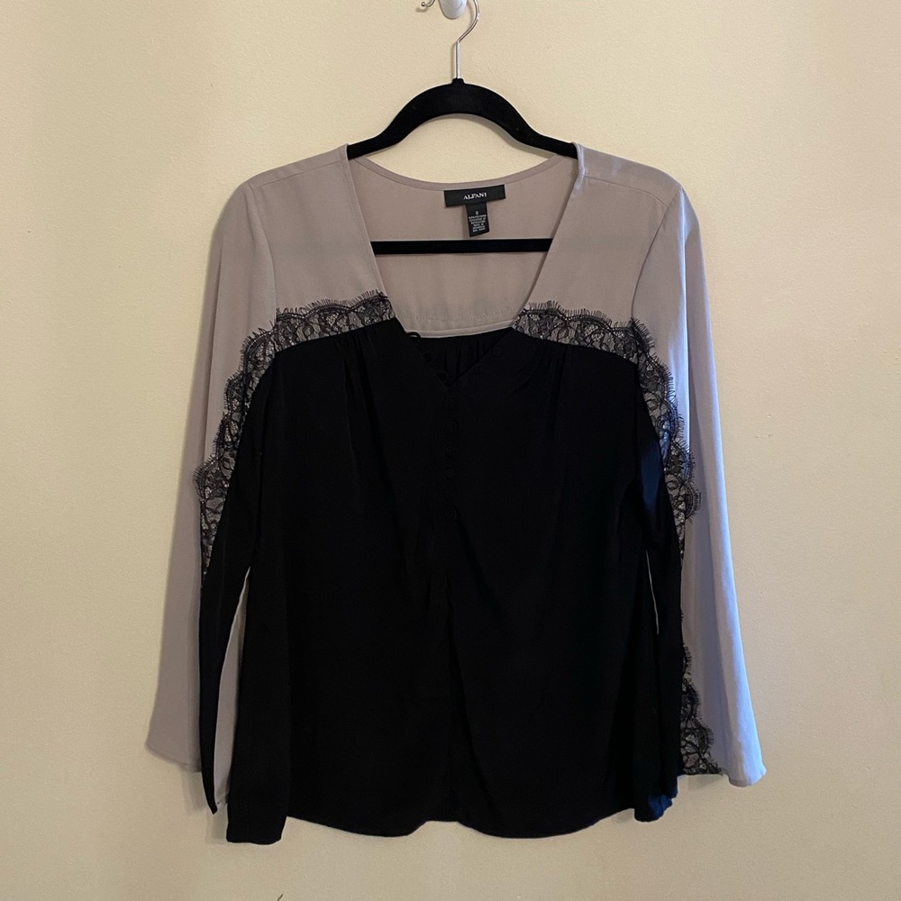 Alfani Black Lace Shirt